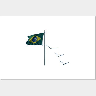 Winds of Brazil - blue Posters and Art